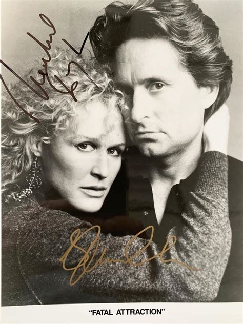 Fatal Attraction Glenn Close And Michael Douglas Signed Movie Photo