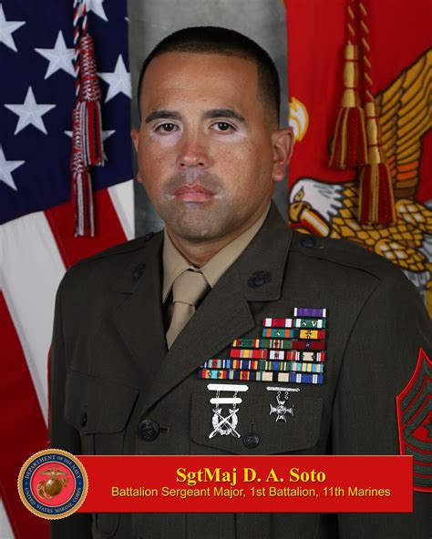 Sergeant Major Daniel A Soto 1st Marine Division Leaders