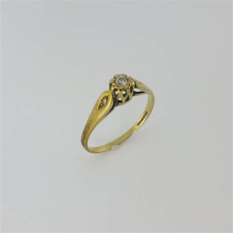 Antiques Atlas 9 Carat Gold Diamond Ring