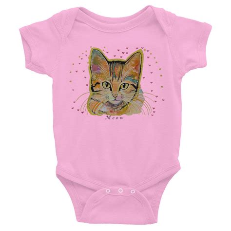 Baby Cat Onesie Infant Cat Bodysuit New Born Kitten Onesie Etsy