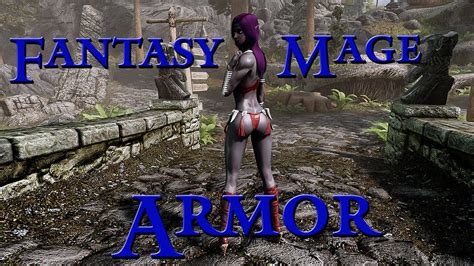 Skyrim Mod Fantasy Mage Armor Cbbe Ba Bodyslide Pc Xbox Youtube