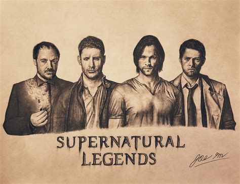 Landscape Portrait Of The Four Big Supernatural Characters Done With