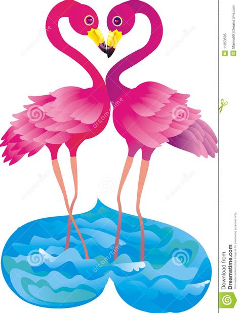 Flamingo Making Love Vector Illustration Stock Vector Illustration