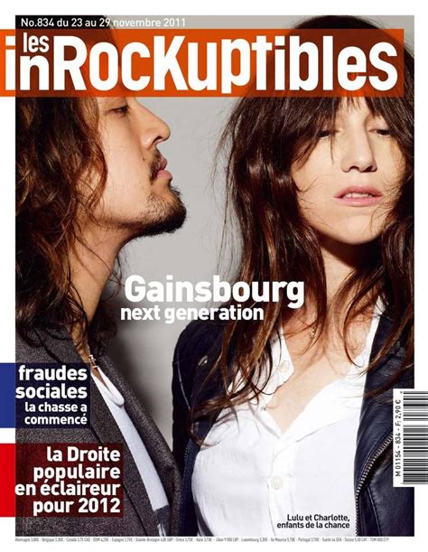 Les Inrockuptibles N° 834 Mercredi 23 Novembre 2011 Charlotte Gainsbourg Gainsbourg