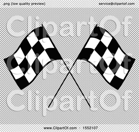 Clipart Of Crossed Checkered Racing Flags Royalty Free Vector Illustration By Johnny Sajem