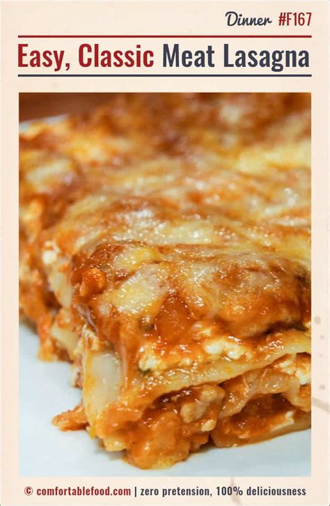 Easy Classic Meat Lasagna Recipe Comfortable Food