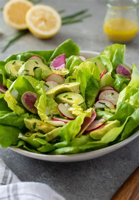 Butter Lettuce Salad With Lemon Dijon Dressing Flavor The Moments