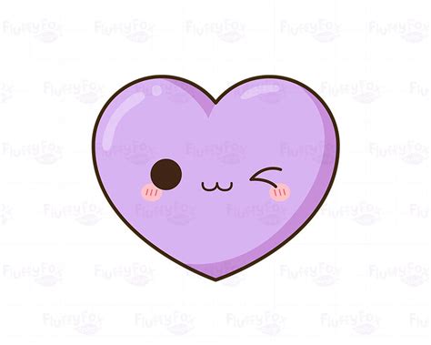 Kawaii Heart Clipart Cute Hearts Clip Art Valentine Love