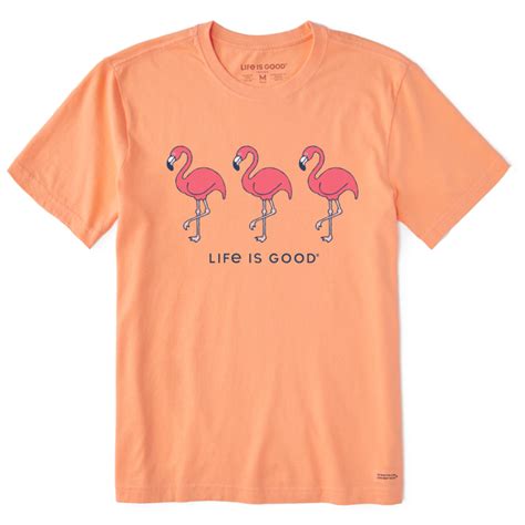 Mens Three Flamingos Short Sleeve Tee Life Is Good Official Site