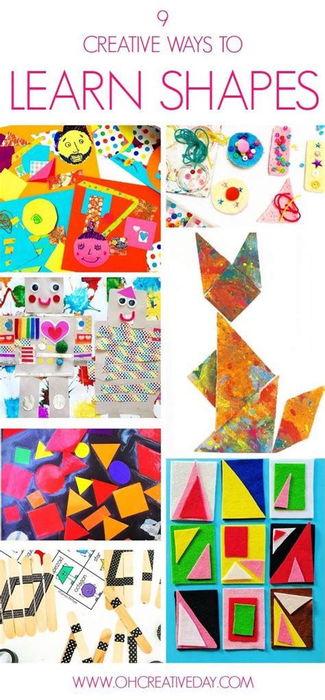 9 Creative Ways To Learn Shapes Oh Creative Day Learning Shapes