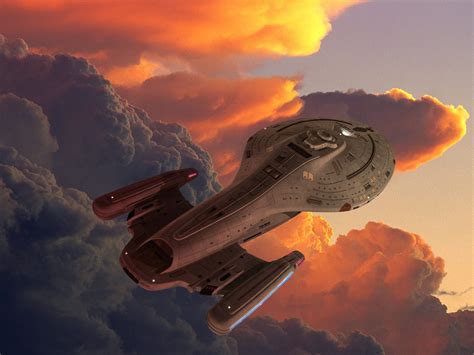 Voyager On Landing Approach By Balsavor On Deviantart Star Trek Art