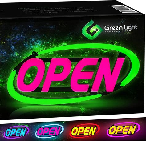 Green Light Innovations 64 Neon Open Sign 15×32 Inch