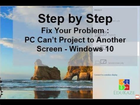 How To Fix Your Pc Can T Project To Another Screen Problem On