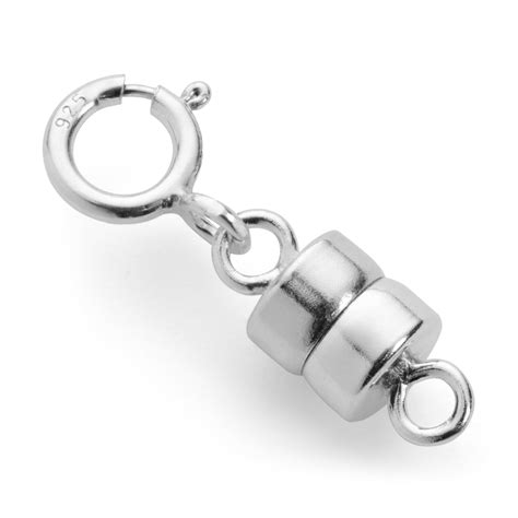 Schmuckherstellung Bastel Künstlerbedarf New Sterling Silver Magnetic Barrel Clasp