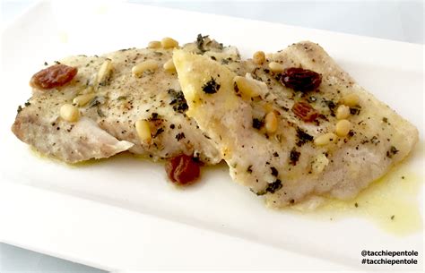 Aggiungere la scatola di pelati, le olive nere, qualche cappero. FILETTI DI PESCE PERSICO AL FORNO CON UVETTA, PINOLI ED ...