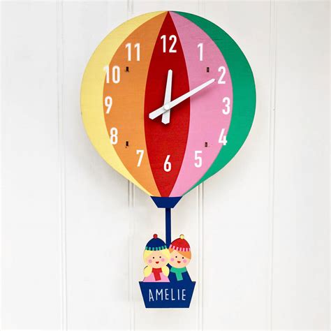Personalised Nursery Wall Clock By Pink Pineapple Home And Ts