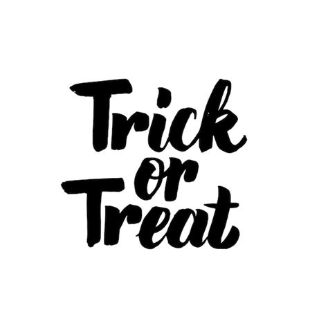 Premium Vector Trick Or Treat Isolated Lettering Vector Illustration