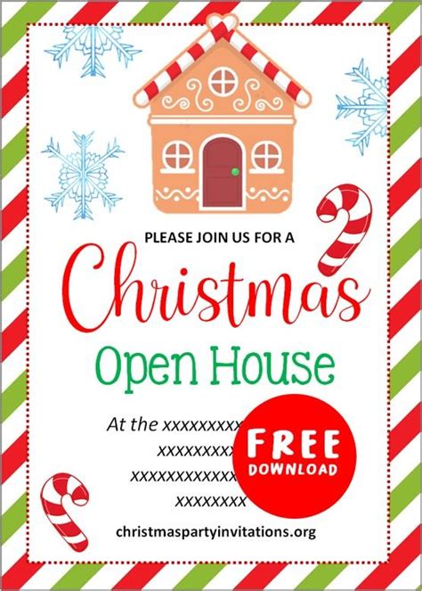 Free Christmas Open House Invitations Printables
