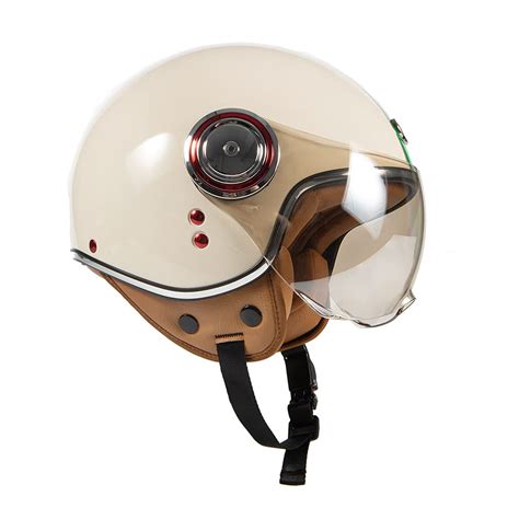 Open Face Helmet With Visor 34 Motorcycle Helmet Adults Retro Moped