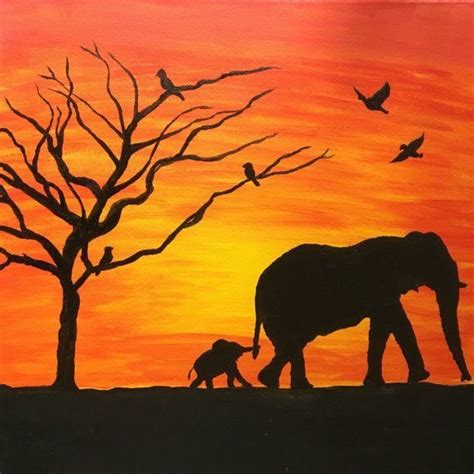 Prediseñada con dibujos de animales. Pin de Carolina Caballero en Pintura | Pintura de elefante ...