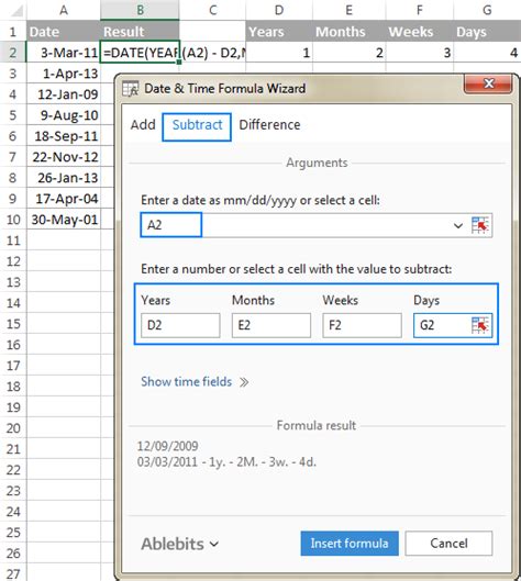 How To Add And Subtract Dates In Excel