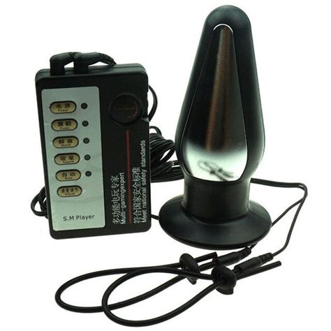 Electro Shock Kit Big Anal Plug Cock Ring Electro Penis Stimulation Rings Anal Stimulator
