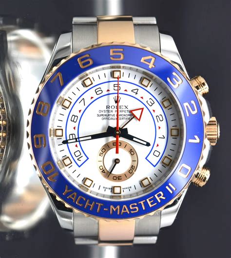 Rolex Yacht Master Ii 44mm Steel And 18k Rose Gold 2 Tone Mint Awadwatches