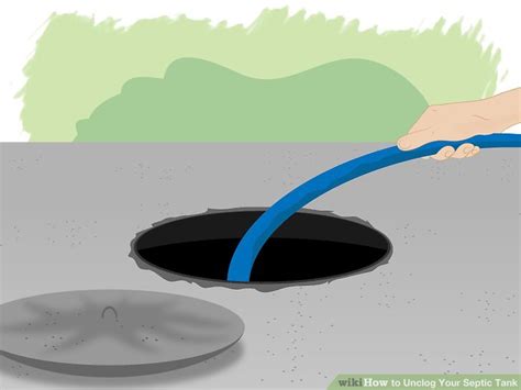 To unclog a drain that is still allowing a trickle of water through, wait until the sink is empty of water or aid this by bailing the water out with a bucket or other move the drain snake about as much as you are able to dislodge any debris that clinging to the pipes and stop when you feel resistance. How to Unclog Your Septic Tank: 5 Steps (with Pictures ...