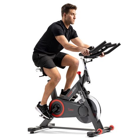 Sunny Health And Fitness Magnetic Belt Drive Indoor Cycling Bike Smart