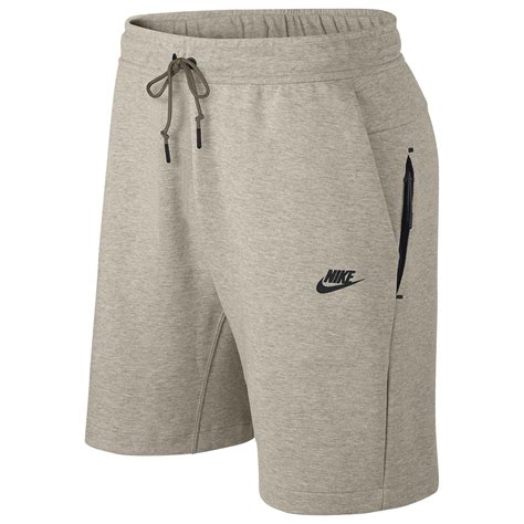 Nike Tech Fleece Shorts In Oatmeal Heather Black Gray For Men Lyst