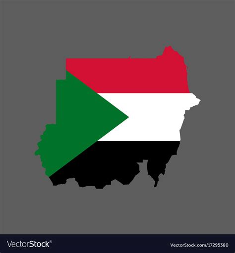 sudan flag and map royalty free vector image vectorstock