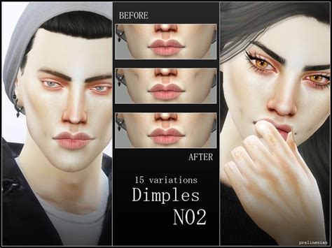 Dimples In 5 Versions 15 Variations Found In Tsr Category Sims 4