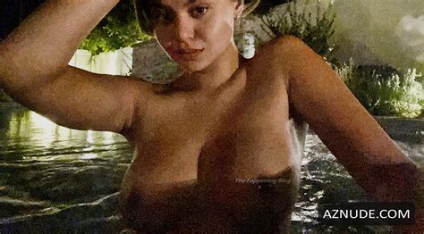 Sofia Jamora Sexy Showing Off Boobs And Enjoying A Night In The Pool