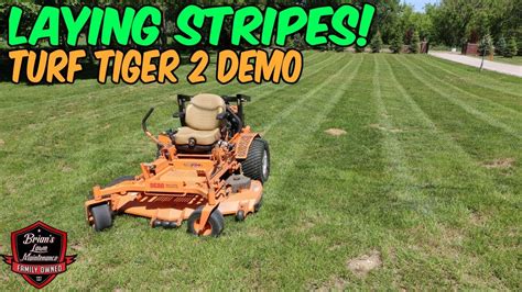 Laying Stripes And Mowing Grass With The Scag Turf Tiger 2 Part 2 Of