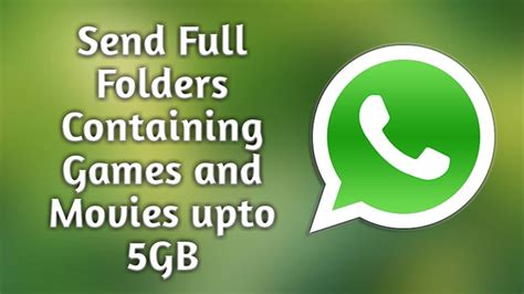 Send Large Files Or Folders Of Any Size Or Extension On Whatsapp Youtube