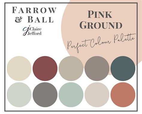 Pink Ground By Farrow And Ball Interior Paint Color Palette Etsy Uk