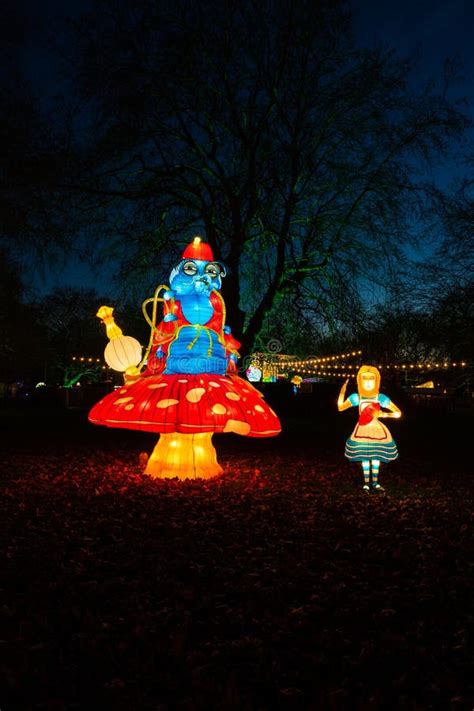 Alice In Wonderland Lantern Festival Southwark Park London Uk