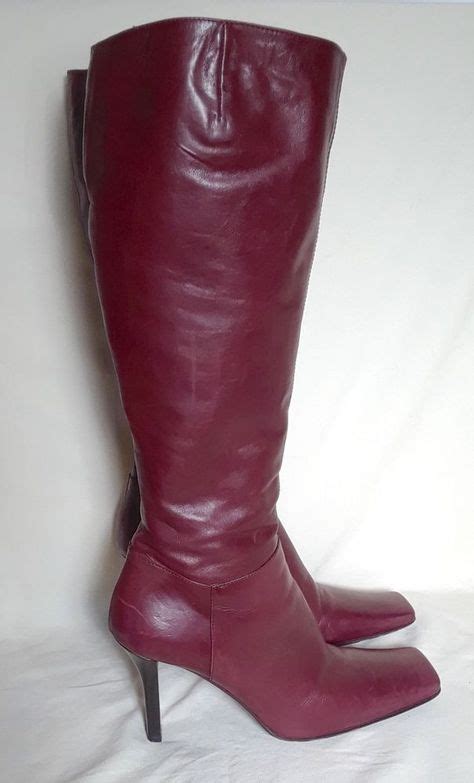 aldo italy tall boots leather wine high heel butter soft women it 39 us 8 5 aldo tallboots