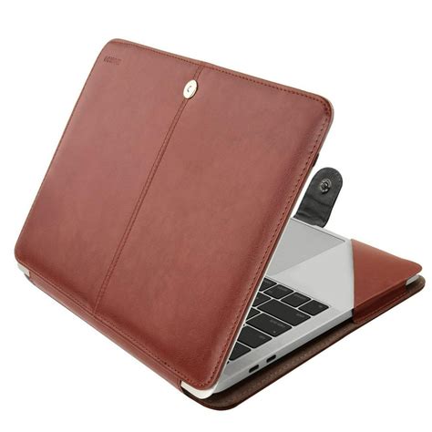 mosiso macbook pro 15 pu leather case a1990 a1707 with touch bar book folio stand sleeve cover