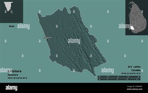 Shape Of Kalutara District Of Sri Lanka And Its Capital Distance