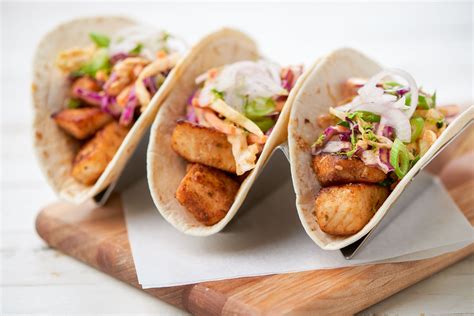 Korean Tilapia Tacos With Slaw And Pickled Shallots Recipe Tilapia