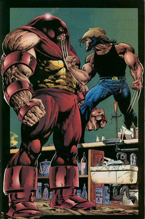 Wolverine Vs Juggernaut By Adam Kubert Wolverine Quadrinhos Heróis