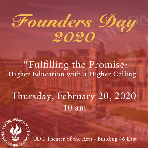 Founders Day 2020 Sm V1 University Of The District Of Columbia