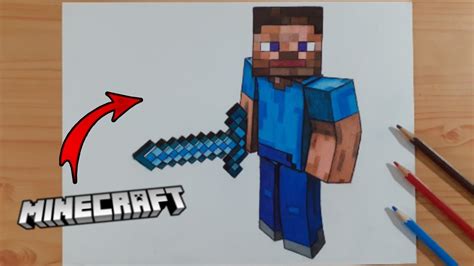 Drawing Steve From Minecraft Youtube