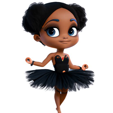 Cute African American Chibi Girl · Creative Fabrica