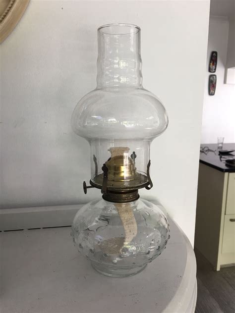 Vintage Clear Glass Oil Lamp Austrian Antique Price Guide Details Page