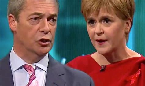 Itv Debate Audience In Hysterics As Nigel Farage Stuns Sturgeon With