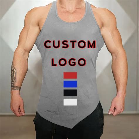 Logo Custom Workout Muscle T Shirt Bodybuilding Tshirt Men Fitness White Black Asymmetry V Hem