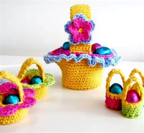 Crochet Easter Baskets Pattern Weave Crochet