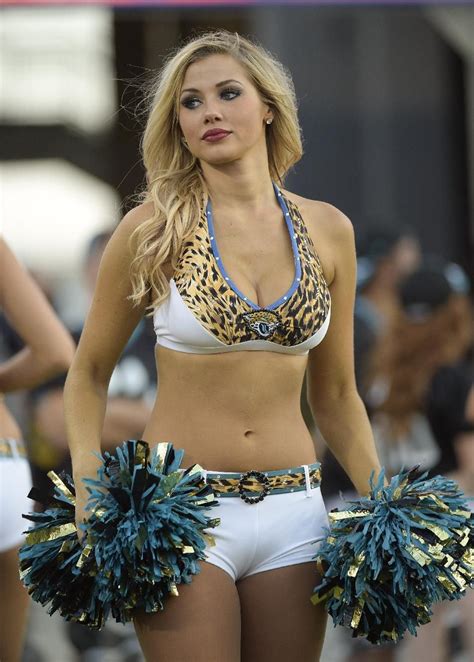 A Jacksonville Jaguar Cheerleader Performs During The First Half Of An Nfl Preseason Football